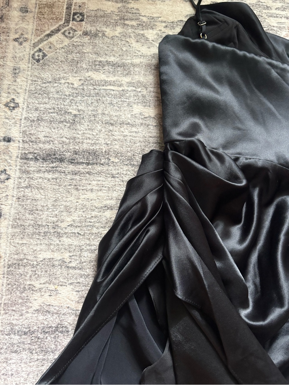 House of CB Reva black satin balcony corset dress size S - Picture 9 of 12